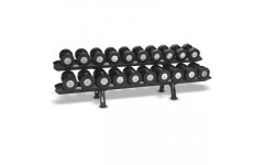 Стойка Hampton для 10 пар гантелей двухрядная Стойка Hampton для 10 пар гантелей двухрядная